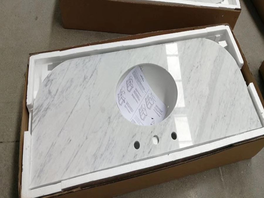 2. Carrara White Vanity Top