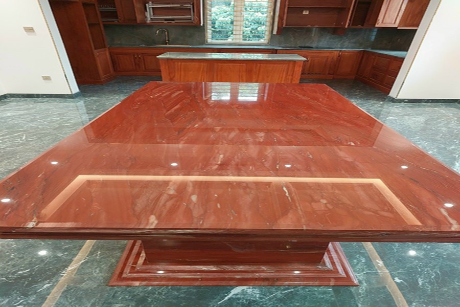 Xango Red Quartzite Table Xango Red Quartzite Table