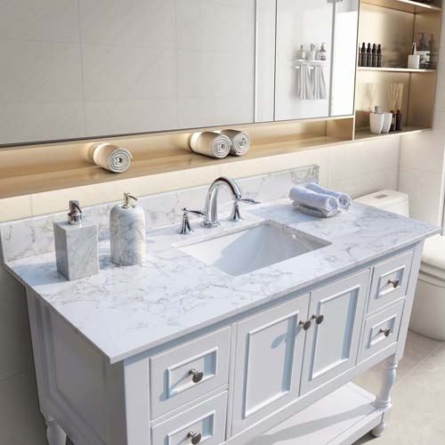Bianco Carrara White Pre-Fabricate Countertop